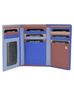 PIERRE CARDIN Pierre Cardin Genuine Leather Multicolour Tri-Fold Wallet in Lilac