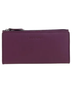 PIERRE CARDIN Pierre Cardin Genuine Leather Bi-Fold Wallet in Berry