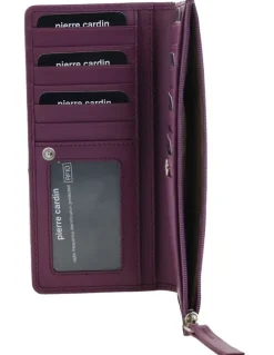 PIERRE CARDIN Pierre Cardin Genuine Leather Bi-Fold Wallet in Berry