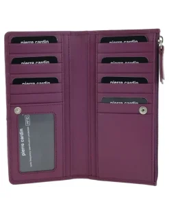 PIERRE CARDIN Pierre Cardin Genuine Leather Bi-Fold Wallet in Berry