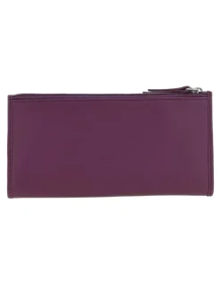 PIERRE CARDIN Pierre Cardin Genuine Leather Bi-Fold Wallet in Berry