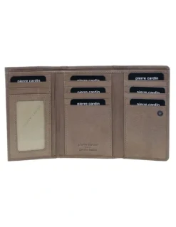 PIERRE CARDIN Pierre Cardin Italian Leather Tri-Fold Wallet in Taupe