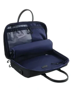 PIERRE CARDIN Pierre Cardin Luxe Nylon Carry On Bag in Black