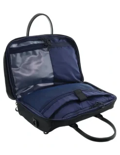 PIERRE CARDIN Pierre Cardin Luxe Nylon Carry On Bag in Black