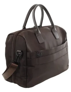 PIERRE CARDIN Pierre Cardin Luxe Nylon Carry On Bag in Chocolate