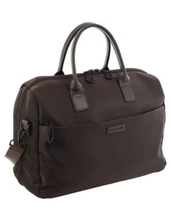 PIERRE CARDIN Pierre Cardin Luxe Nylon Carry On Bag in Chocolate