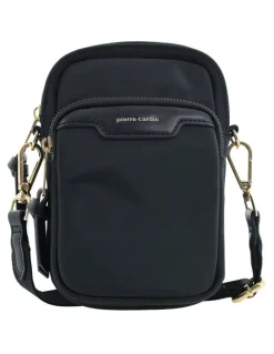 PIERRE CARDIN Pierre Cardin Monaco Nylon Everywhere Bag in Black - Nylon/Vegan Leather