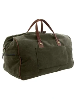 PIERRE CARDIN Pierre Cardin Nomadic Canvas Overnight Bag in Brown