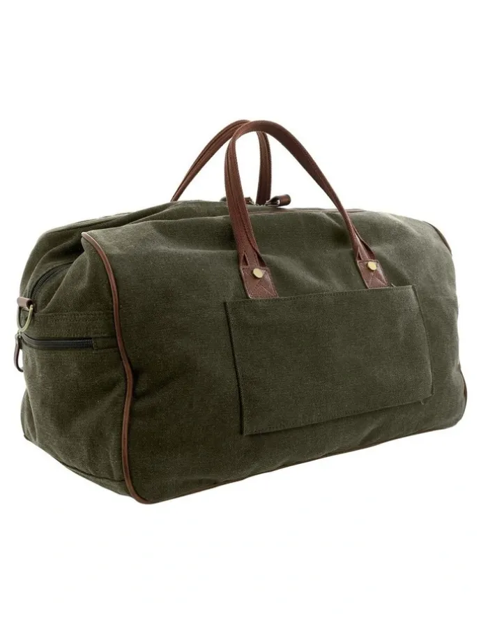 PIERRE CARDIN Pierre Cardin Nomadic Canvas Overnight Bag in Brown