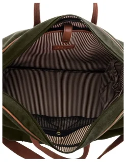 PIERRE CARDIN Pierre Cardin Nomadic Canvas Overnight Bag in Brown