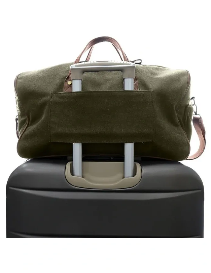 PIERRE CARDIN Pierre Cardin Nomadic Canvas Overnight Bag in Brown
