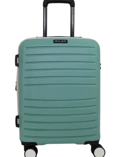 PIERRE CARDIN Pierre Cardin Oasis Hard Shell Medium and Cabin Bundle 2-Piece Set in Mint - Polycarbonate (PC)