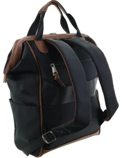 PIERRE CARDIN Pierre Cardin 2-Tone Lite Backpack in Black