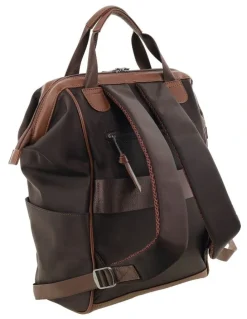 PIERRE CARDIN Pierre Cardin 2-Tone Lite Backpack in Chocolate