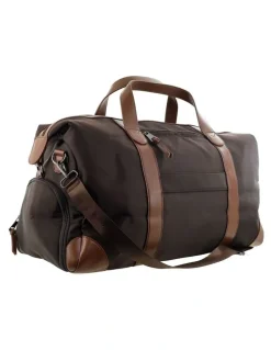 PIERRE CARDIN Pierre Cardin 2-Tone Lite Overnight Bag in Chocolate