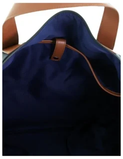 PIERRE CARDIN Pierre Cardin 2-Tone Lite Overnight Bag in Black - Nylon/Vegan Leather
