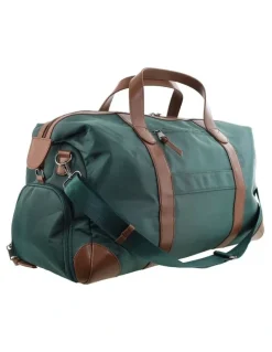 PIERRE CARDIN Pierre Cardin 2-Tone Lite Overnight Bag in Olive