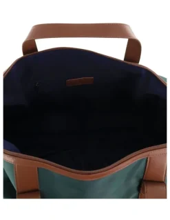 PIERRE CARDIN Pierre Cardin 2-Tone Lite Overnight Bag in Olive
