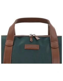PIERRE CARDIN Pierre Cardin 2-Tone Lite Overnight Bag in Olive