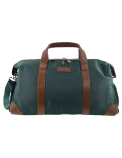 PIERRE CARDIN Pierre Cardin 2-Tone Lite Overnight Bag in Olive