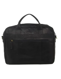 PIERRE CARDIN Rustic Leather Toiletry Bag in Cognac