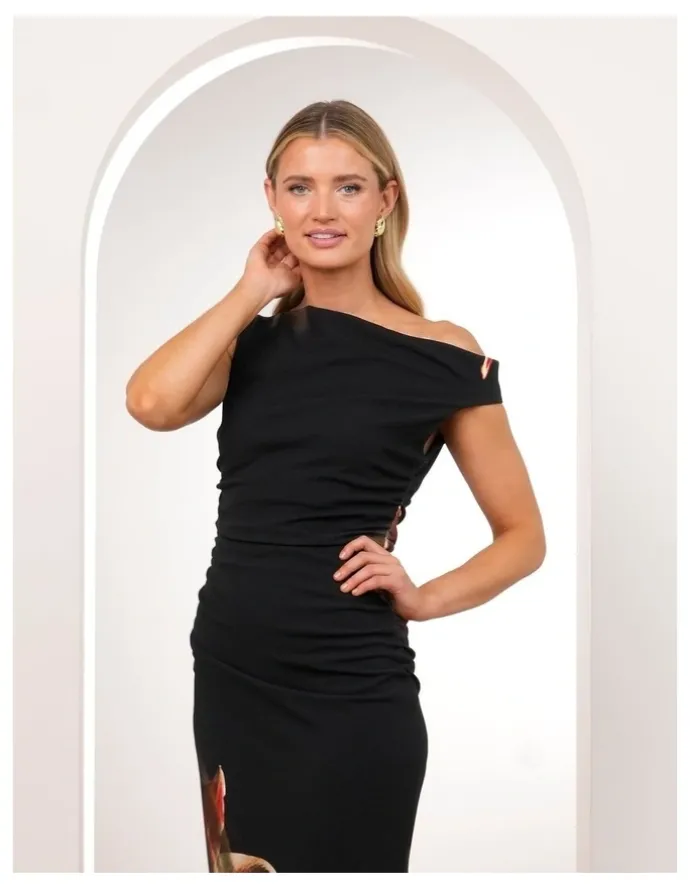 Pilgrim Lydia One Shoulder Maxi Dress