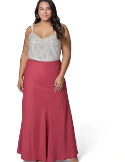 Pink Dusk by Curve Project Caught Up Maxi Skirt