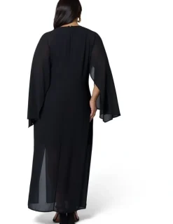 Pink Dusk by Curve Project Eclipse Cape Maxi Dress