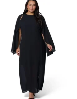 Pink Dusk by Curve Project Eclipse Cape Maxi Dress