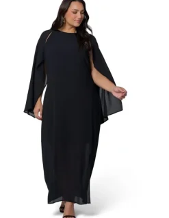 Pink Dusk by Curve Project Eclipse Cape Maxi Dress