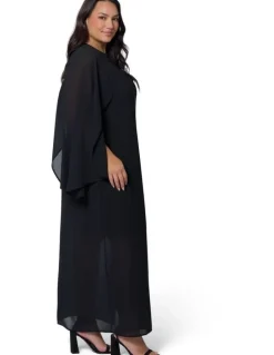 Pink Dusk by Curve Project Eclipse Cape Maxi Dress