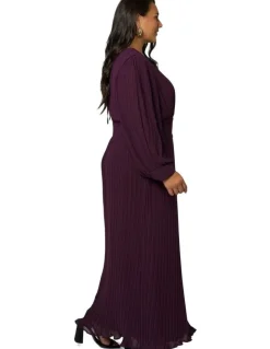 Pink Dusk by Curve Project Secret Rendezvous Maxi Dress in Brown