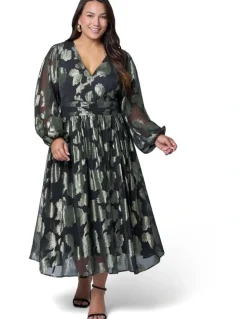 Pink Dusk by Curve Project Secrets Metallic Maxi Dress