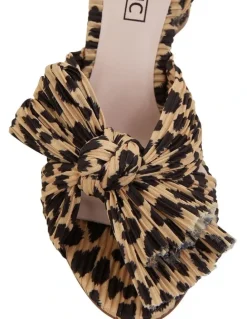 Pink Inc Secret Leopard Fabric Sandals