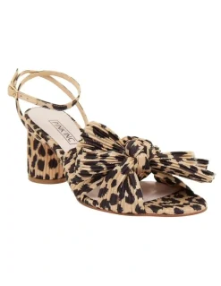 Pink Inc Secret Leopard Fabric Sandals