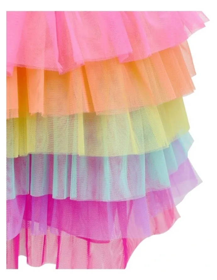 Pink Poppy Fairy Butterfly Friends Dress in Multi
