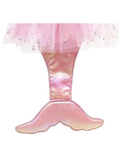 Pink Poppy Mermaid Dress With Tail in Pink