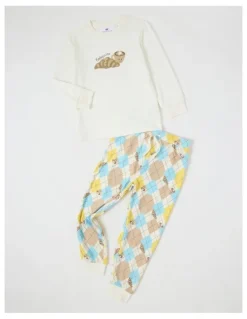 PJ Club PJ Club Cosy Knit Babyccino Pyjama in Multicolour