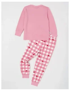 PJ Club PJ Club Cosy Knit Cherry Pyjama in Pink
