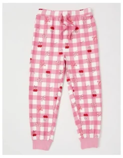 PJ Club PJ Club Cosy Knit Cherry Pyjama in Pink