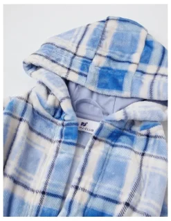 PJ Club PJ Club Fleece Bear Gown in Blue