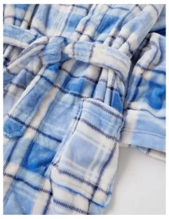 PJ Club PJ Club Fleece Bear Gown in Blue