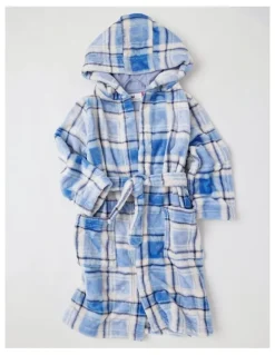 PJ Club PJ Club Fleece Bear Gown in Blue