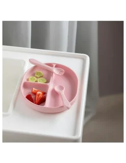 Playground Silicone Feeding Set in Light Pink