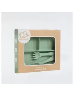 Playground Silicone Feeding Set in Light Sage