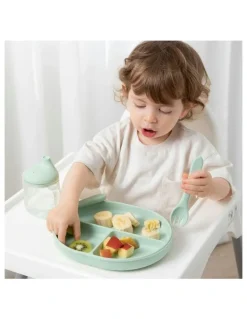 Playground Silicone Feeding Set in Light Sage