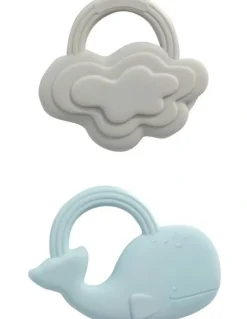 Playground Silicone Teether 2 Pack in Blue