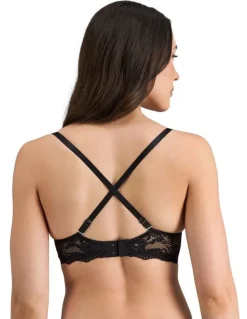 Pleasure State Lace 200% Boost Push Up Plunge Bra in Black