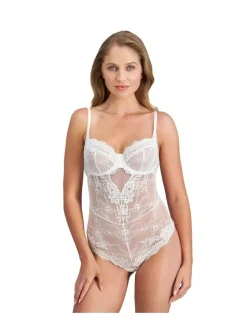 Pleasure State My Fit Lace Bodysuit in White
