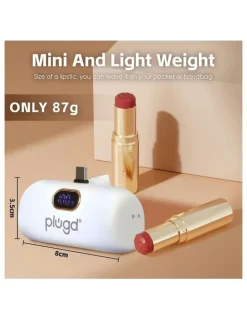 plugd Mini USB-C Fast Charge Power Bank 5000mAh 18.5W
